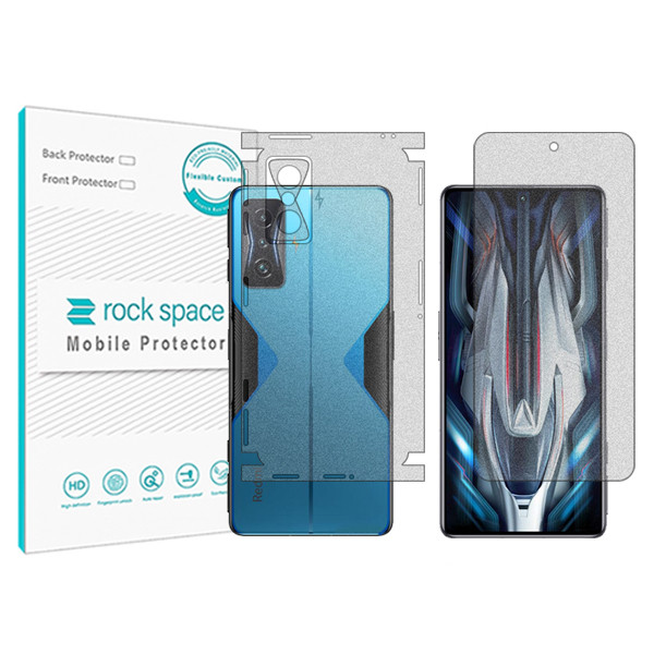 محافظ صفحه نمایش مات راک اسپیس مدل HyMTT  مناسب برای گوشی موبایل شیائومی Redmi K50 Gaming به همراه محافظ پشت
