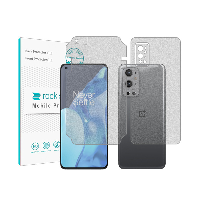 محافظ صفحه نمایش مات راک اسپیس مدل HyMTT مناسب برای گوشی موبایل وان پلاس 9PRO به همراه محافظ پشت گوشی