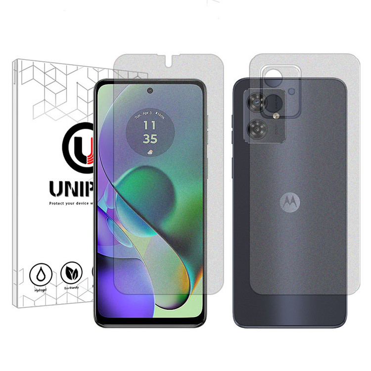 محافظ صفحه نمایش مات یونی پرو مدل Explosion Proof مناسب برای گوشی موبایل موتورولا Moto G54 به همراه محافظ پشت گوشی