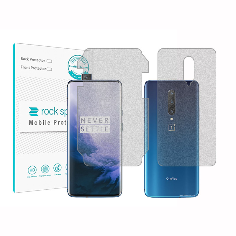 محافظ صفحه نمایش مات راک اسپیس مدل HyMTT مناسب برای گوشی موبایل وان پلاس 7PRO به همراه محافظ پشت گوشی