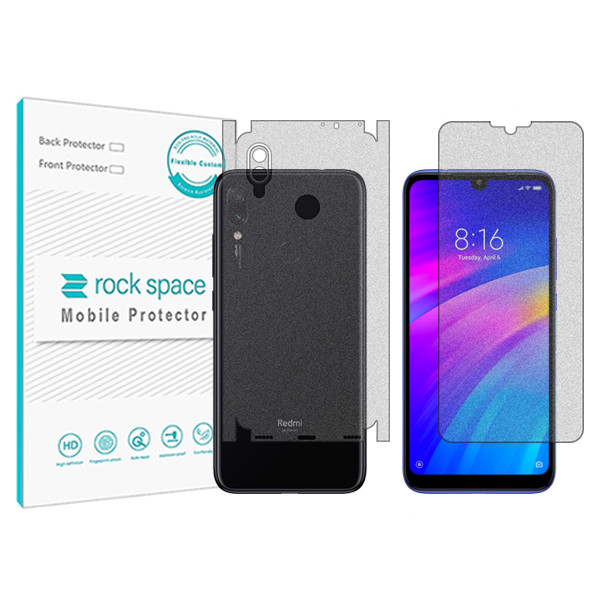 محافظ صفحه نمایش مات راک اسپیس مدل HyMTT  مناسب برای گوشی موبایل شیائومی Redmi Not 7 به همراه محافظ پشت