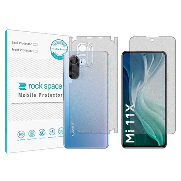 محافظ صفحه نمایش مات راک اسپیس مدل HyMTT مناسب برای گوشی موبایل شیائومی Mi 11X به همراه محافظ پشت گوشی
