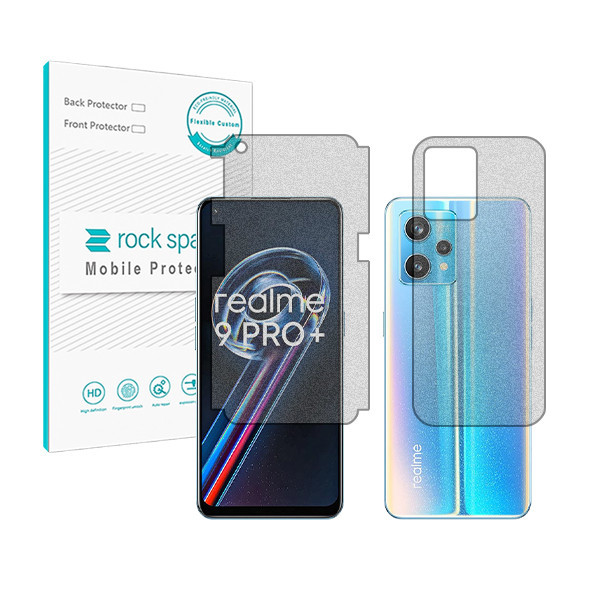 محافظ صفحه نمایش مات راک اسپیس مدل HyMTT مناسب برای گوشی موبایل ریلمی 9 Pro+ به همراه محافظ پشت گوشی