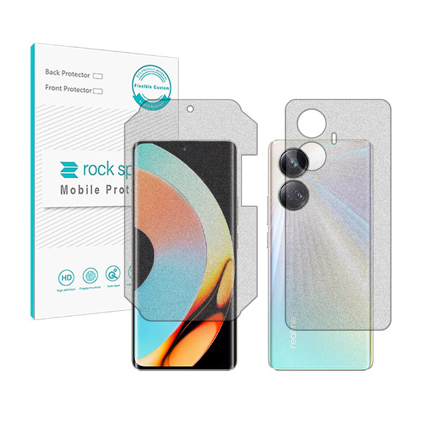 محافظ صفحه نمایش مات راک اسپیس مدل HyMTT مناسب برای گوشی موبایل ریلمی 10 Pro+ به همراه محافظ پشت گوشی