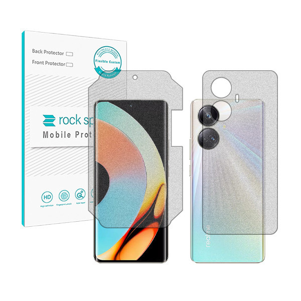 محافظ صفحه نمایش مات راک اسپیس مدل HyMTT مناسب برای گوشی موبایل ریلمی 10 Pro+ به همراه محافظ پشت گوشی