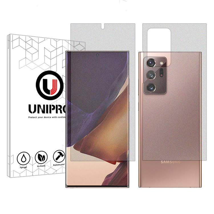 محافظ صفحه نمایش مات یونی پرو مدل Explosion Proof مناسب برای گوشی موبایل سامسونگ Galaxy Note20 Ultra به همراه محافظ پشت گوشی