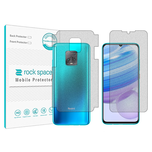 محافظ صفحه نمایش مات راک اسپیس مدل HyMTT مناسب برای گوشی موبایل شیائومی Redmi 10X Pro 5G به همراه محافظ پشت