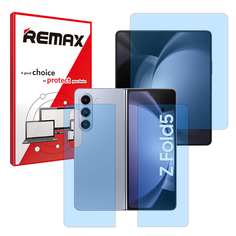 محافظ صفحه نمایش بلوکات ریمکس مدل Eye Care مناسب برای گوشی موبایل سامسونگ Galaxy Z Fold 5 به همراه محافظ پشت گوشی