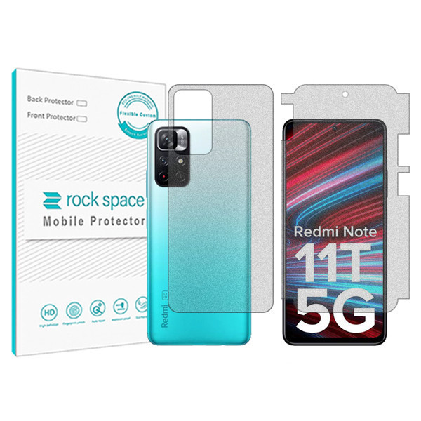 محافظ صفحه نمایش مات راک اسپیس مدل HyMTT مناسب برای گوشی موبایل شیائومی Redmi Note 11T 5G به همراه محافظ پشت گوشی