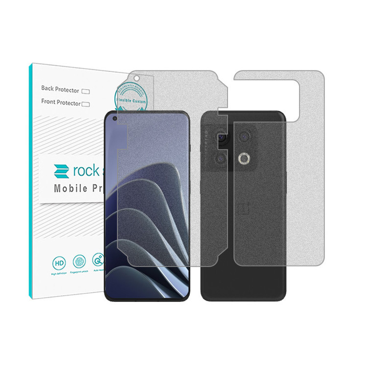 محافظ صفحه نمایش مات راک اسپیس مدل HyMTT مناسب برای گوشی موبایل وان پلاس 10PRO به همراه محافظ پشت گوشی