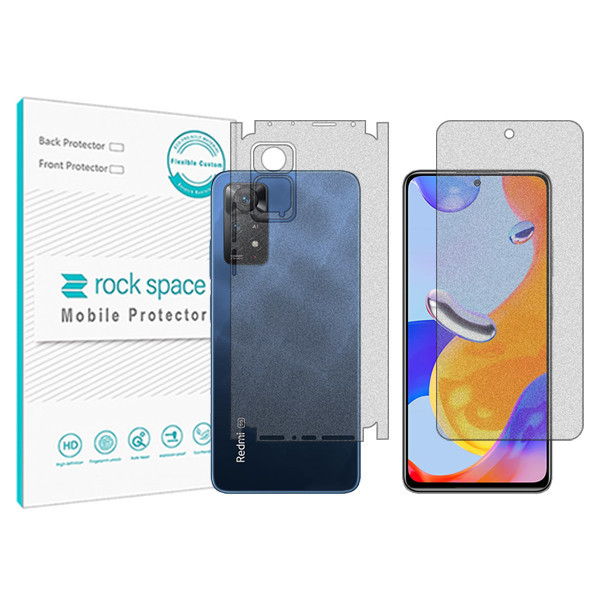 محافظ صفحه نمایش مات راک اسپیس مدل HyMTT مناسب برای گوشی موبایل شیائومی Redmi Note 11Pro 5G به همراه محافظ پشت گوشی