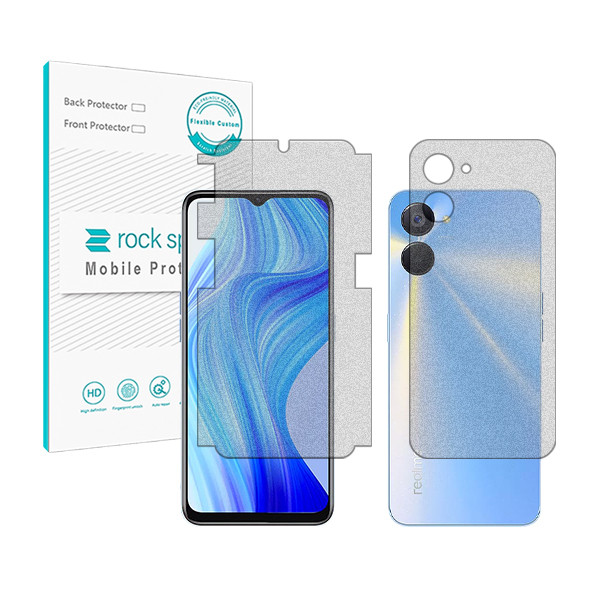 محافظ صفحه نمایش مات راک اسپیس مدل HyMTT مناسب برای گوشی موبایل ریلمی V20 به همراه محافظ پشت گوشی