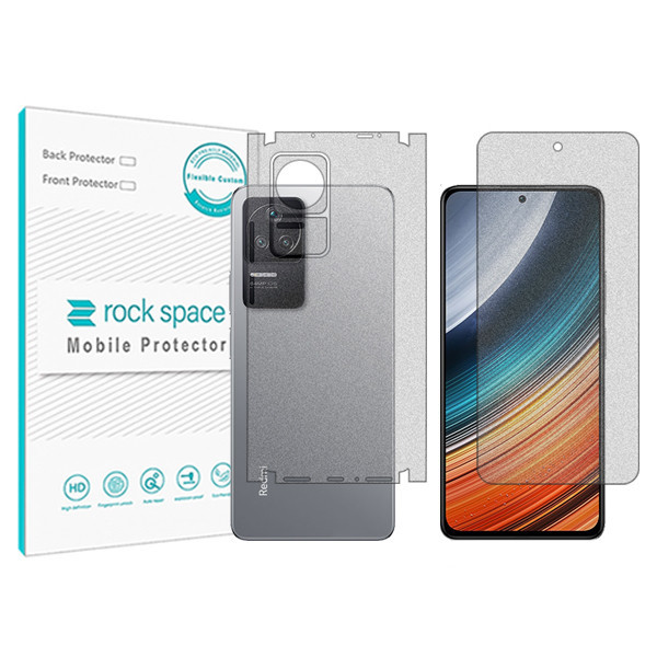 محافظ صفحه نمایش مات راک اسپیس مدل HyMTT مناسب برای گوشی موبایل شیائومی Redmi K40S به همراه محافظ پشت
