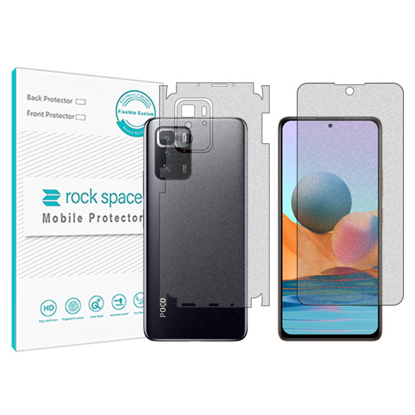محافظ صفحه نمایش مات راک اسپیس مدل HyMTT مناسب برای گوشی موبایل شیائومی Poco X3 GT به همراه محافظ پشت
