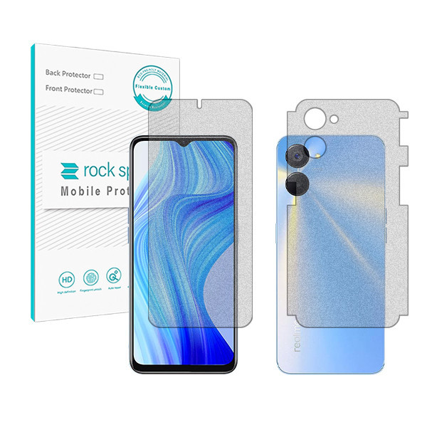 محافظ صفحه نمایش مات راک اسپیس مدل HyMTT مناسب برای گوشی موبایل ریلمی V20 به همراه محافظ پشت گوشی