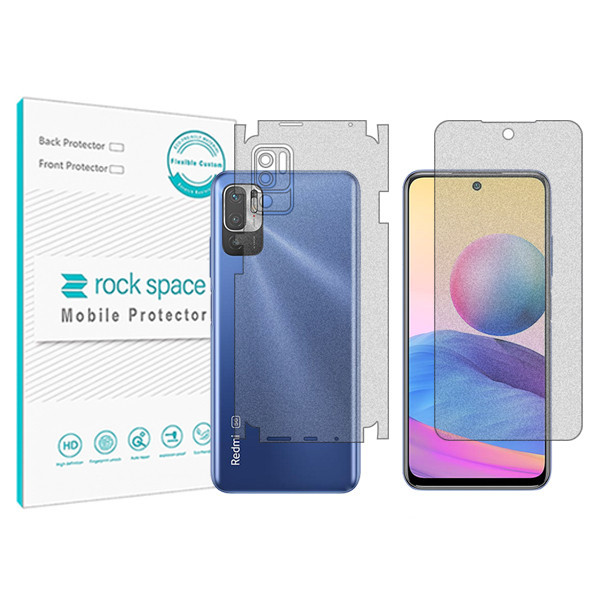 محافظ صفحه نمایش مات راک اسپیس مدل HyMTT مناسب برای گوشی موبایل شیائومی Redmi Note 10 5G به همراه محافظ پشت