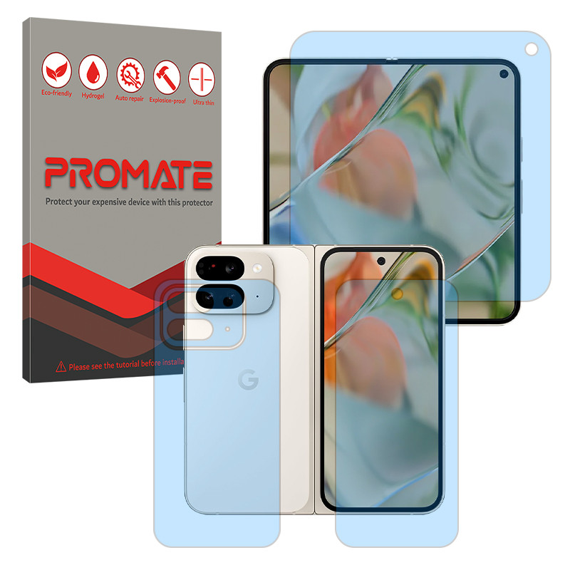 محافظ صفحه نمایش ضداشعه آبی پرومیت مدل Eye Care مناسب برای گوشی موبایل گوگل Pixel 9 Pro Fold به همراه محافظ پشت گوشی
