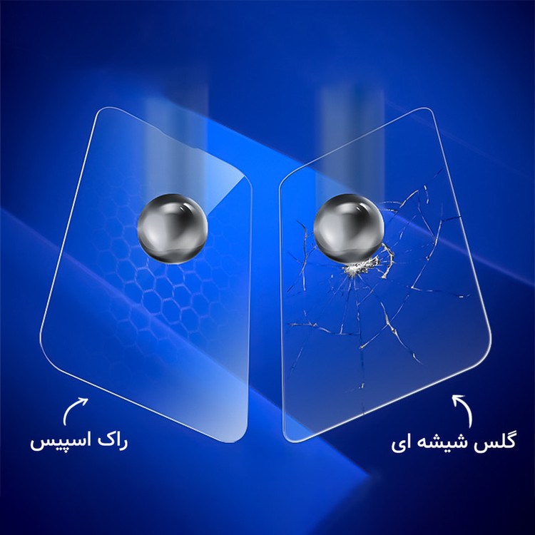 محافظ صفحه نمایش شفاف راک اسپیس مدل HGL-Larg مناسب برای گوشی موبایل اپل iPhone 13