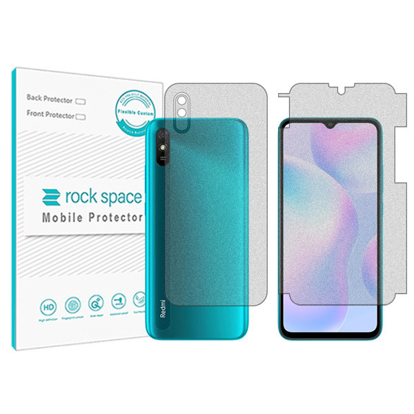 محافظ صفحه نمایش مات راک اسپیس مدل HyMTT مناسب برای گوشی موبایل شیائومی Redmi 9AT به همراه محافظ پشت