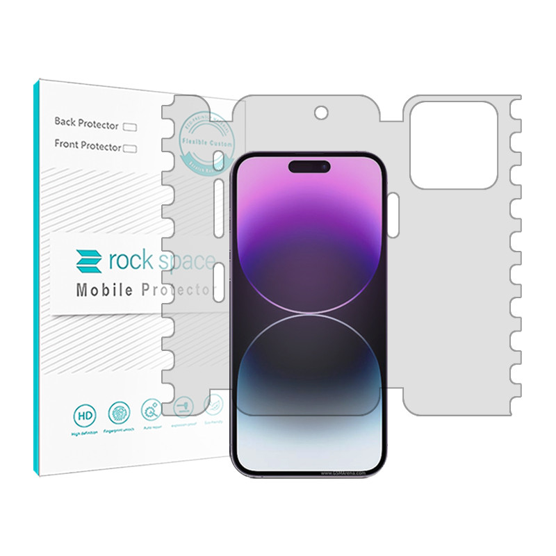 محافظ صفحه نمایش شفاف راک اسپیس مدل HGL-Larg مناسب برای گوشی موبایل اپل iPhone 14 Pro
