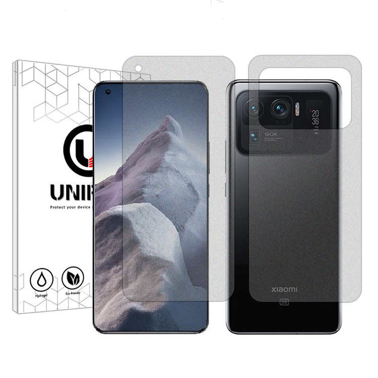 محافظ صفحه نمایش مات یونی پرو مدل Explosion Proof مناسب برای گوشی موبایل شیائومی Mi 11 Ultra به همراه محافظ پشت گوشی