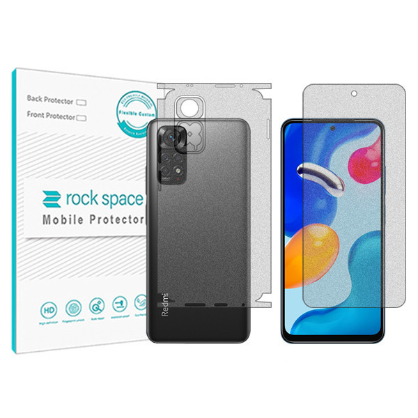 محافظ صفحه نمایش مات راک اسپیس مدل HyMTT مناسب برای گوشی موبایل شیائومی Redmi Note 11s به همراه محافظ پشت