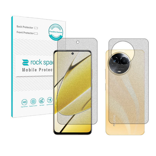محافظ صفحه نمایش مات راک اسپیس مدل HyMTT مناسب برای گوشی موبایل ریلمی 11 5G به همراه محافظ پشت گوشی