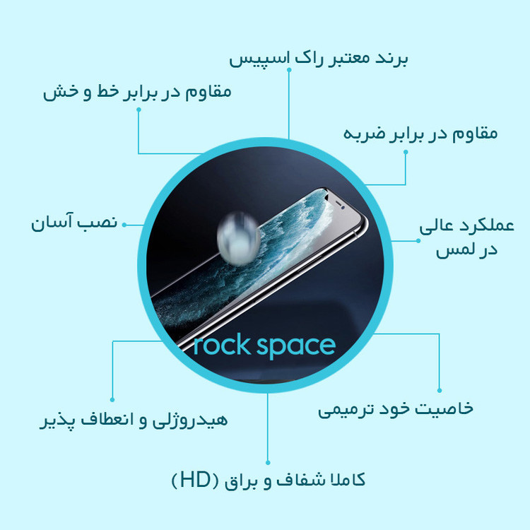محافظ صفحه نمایش شفاف راک اسپیس مدل HyGEL مناسب برای گوشی موبایل سامسونگ Galaxy S20