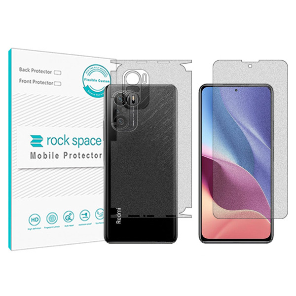 محافظ صفحه نمایش مات راک اسپیس مدل HyMTT مناسب برای گوشی موبایل شیائومی Redmi K40 Pro به همراه محافظ پشت
