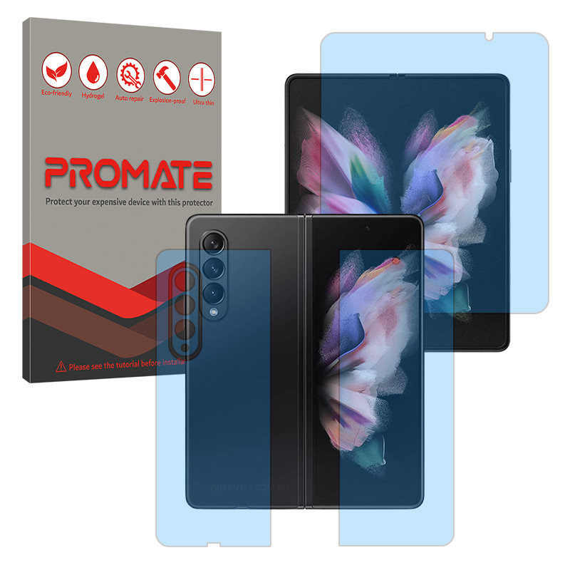 محافظ صفحه نمایش مات ضداشعه آبی پرومیت مدل Resistant مناسب برای گوشی موبایل سامسونگ Galaxy Z Fold 3 به همراه محافظ پشت گوشی