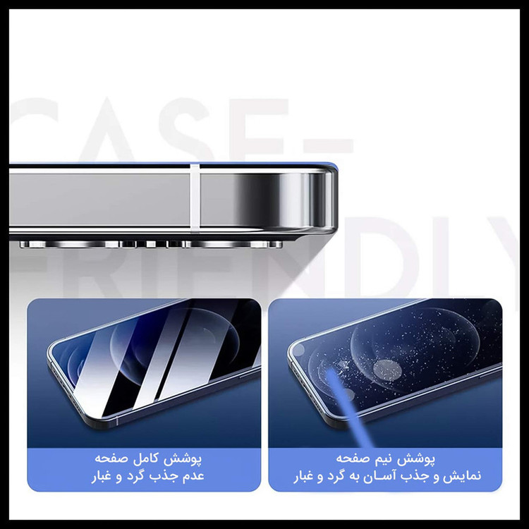 محافظ صفحه نمایش مات راک اسپیس مدل Camera Cut مناسب برای گوشی موبایل اپل iPhone 13 Pro Max