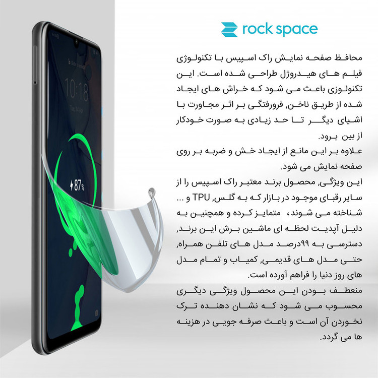 محافظ صفحه نمایش مات راک اسپیس کد MTT مناسب برای گوشی موبایل سامسونگ Galaxy Z Fold2 5G
