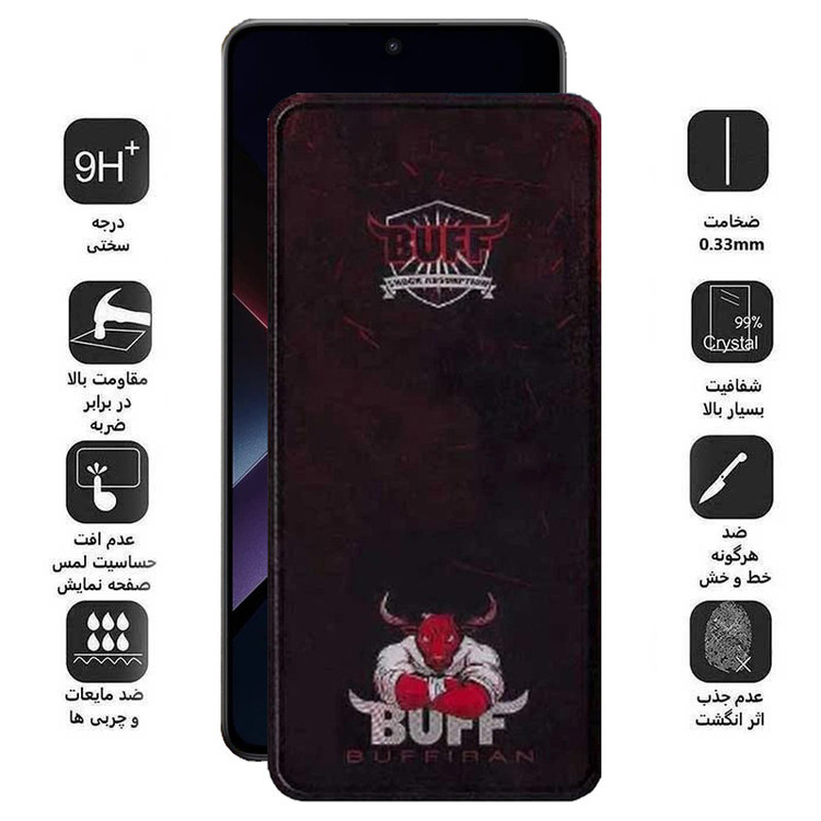 محافظ صفحه نمایش بوف مدل Muscle-Bull-G مناسب برای گوشی موبایل شیائومی Poco X7 Pro / Redmi Note 14