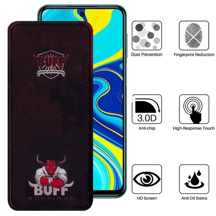 محافظ صفحه نمایش بوف مدل Muscle-Bull-G مناسب برای گوشی موبایل شیائومی Redmi Note 9 Pro Max/Note 9 Pro 5G/4G/(India)/Note 9s