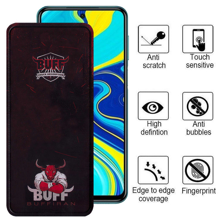 محافظ صفحه نمایش بوف مدل Muscle-Bull-G مناسب برای گوشی موبایل شیائومی Redmi Note 9 Pro Max/Note 9 Pro 5G/4G/(India)/Note 9s