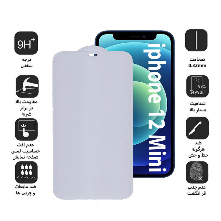 محافظ صفحه نمایش 5D بوف مدل FP33 مناسب برای گوشی موبایل اپل Iphone 12 Mini