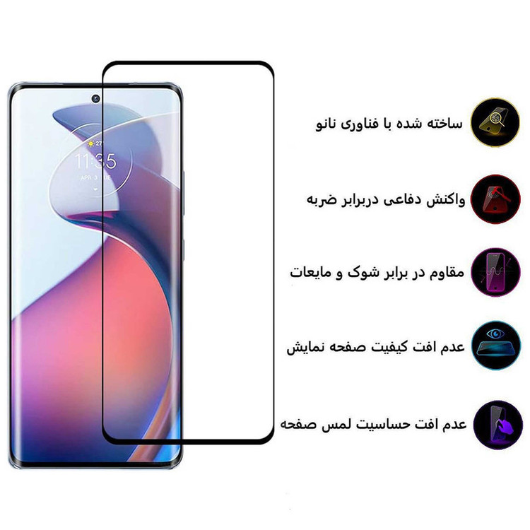 محافظ صفحه نمایش بوف مدل Full-Glue-G مناسب برای گوشی موبایل موتورولا Edge 30 Fusion