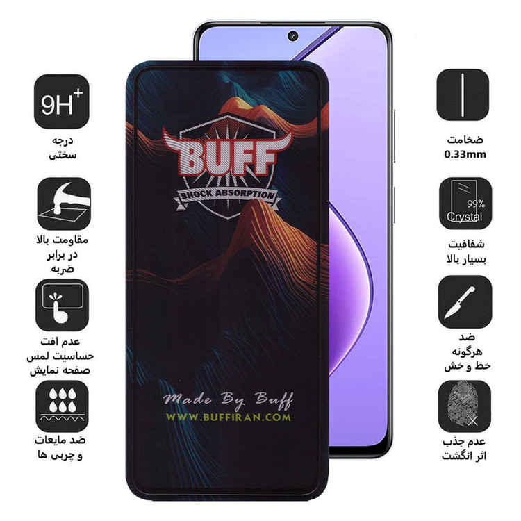 محافظ صفحه نمایش بوف مدلMountain-G مناسب برای گوشی موبایل ریلمی 12/11x/11/10 Pro/C67 4G/5G/ C55/V50s/Narzo 60x/N55