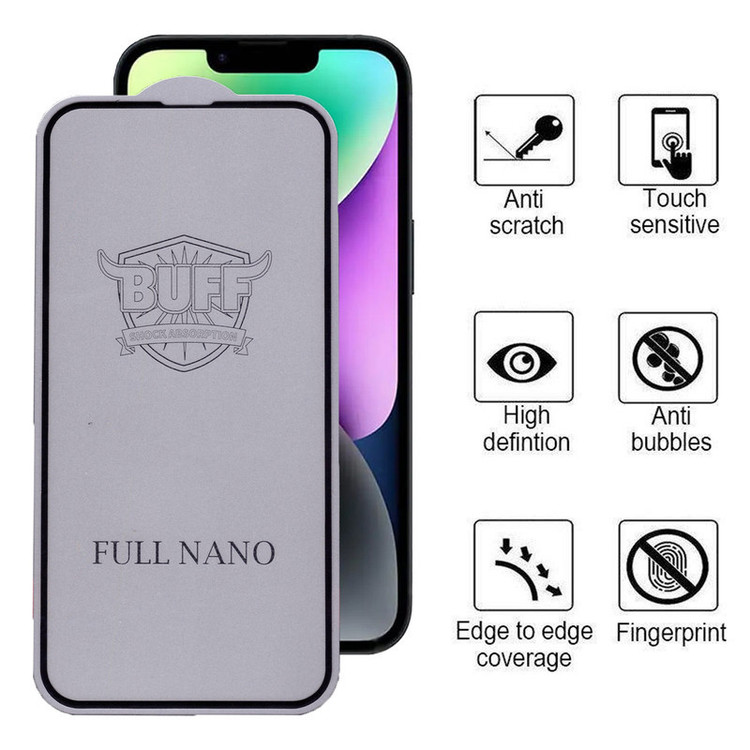 محافظ صفحه نمایش بوف مدل Full Nano مناسب برای گوشی موبایل اپل iphone 16e/13/13pro/14