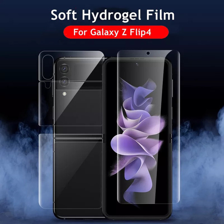 محافظ صفحه نمایش بوف مدل Hydrogel مناسب برای گوشی موبایل سامسونگ Galaxy Z Flip 4 به همراه محافظ پشت گوشی