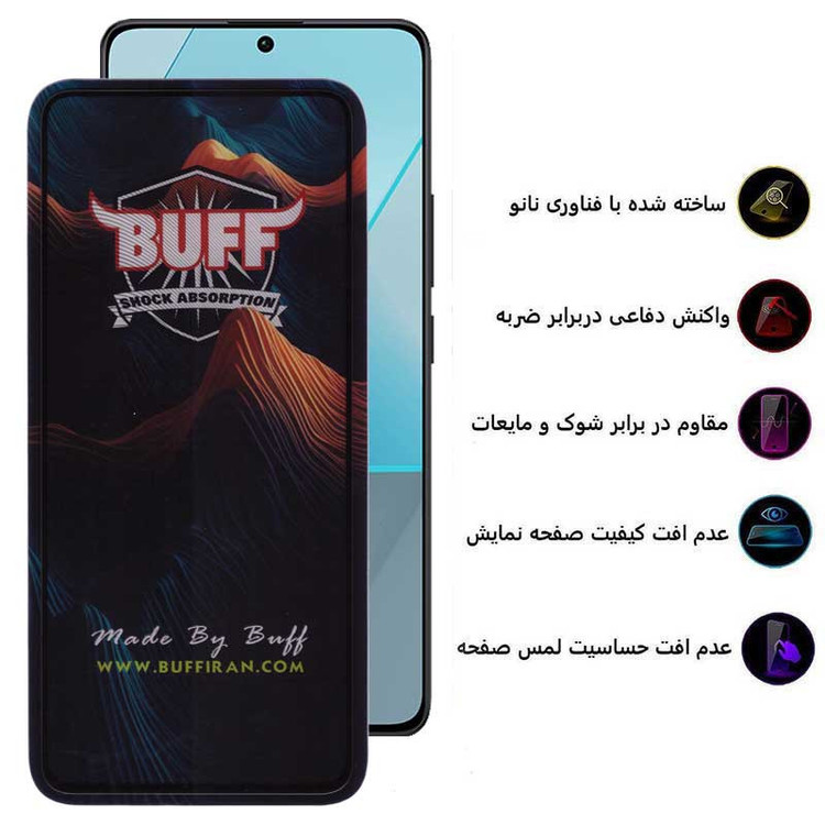 محافظ صفحه نمایش 5D بوف مدل Mountain-G مناسب برای گوشی موبایل شیائومی Redmi Note 13 Pro 4G/5G/Note 13 4G/5G/Note 13R Pro