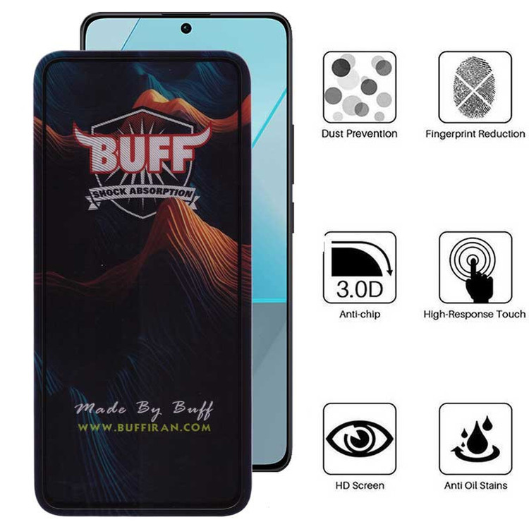 محافظ صفحه نمایش 5D بوف مدل Mountain-G مناسب برای گوشی موبایل شیائومی Redmi Note 13 Pro 4G/5G/Note 13 4G/5G/Note 13R Pro