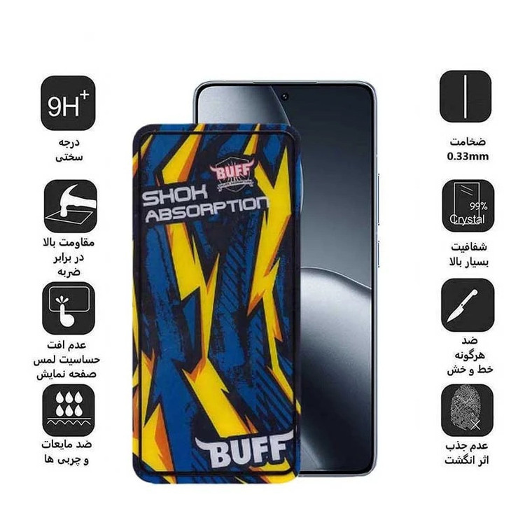 محافظ صفحه نمایش بوف مدل Shock-Shock-Guarantee مناسب برای گوشی موبایل شیائومی Poco F7 Ultra / Poco F7 Pro / Xiaomi 15s Pro