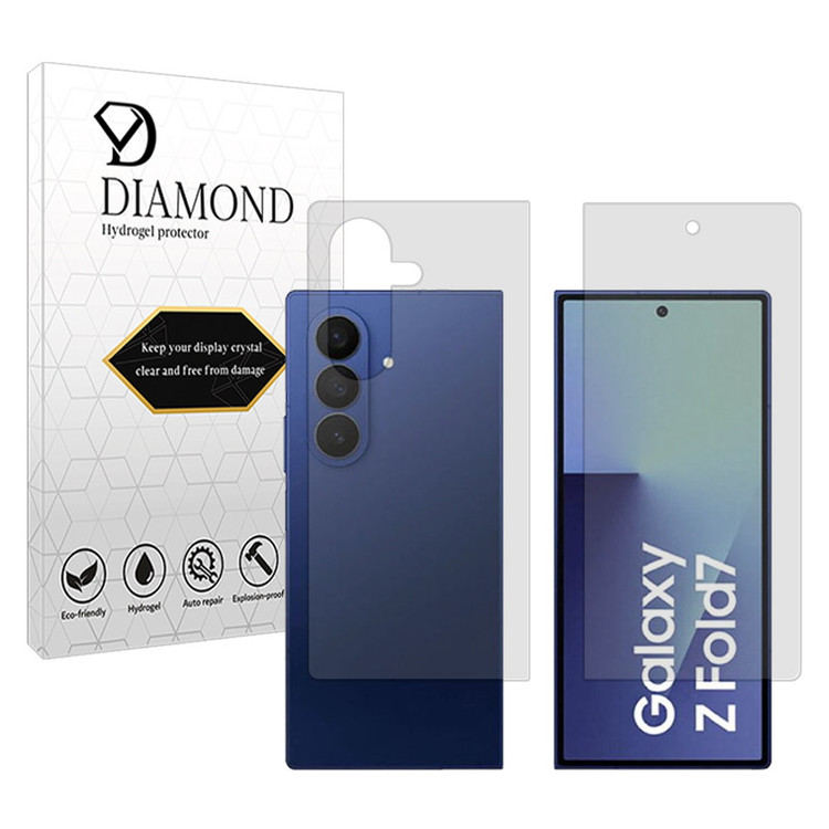 محافظ صفحه نمایش مات دیاموند مدل Tough مناسب برای گوشی موبایل سامسونگ Galaxy Z Fold7 به همراه محافظ پشت گوشی