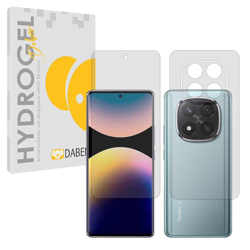 محافظ صفحه نمایش شفاف دبن مدل Tough مناسب برای گوشی موبایل شیائومی Redmi Note 14 Pro Plus 5G به همراه محافظ پشت گوشی