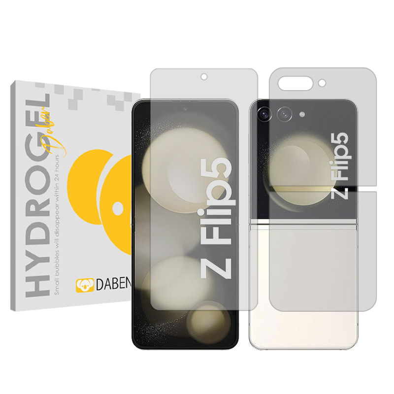 محافظ صفحه نمایش شفاف دبن مدل Tough مناسب برای گوشی موبایل سامسونگ Galaxy Z Flip5 به همراه محافظ پشت گوشی