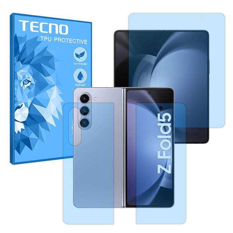 محافظ صفحه نمایش ضداشعه آبی تکنو مدل Eye Care مناسب برای گوشی موبایل سامسونگ Galaxy Z Fold 5 به همراه محافظ پشت گوشی