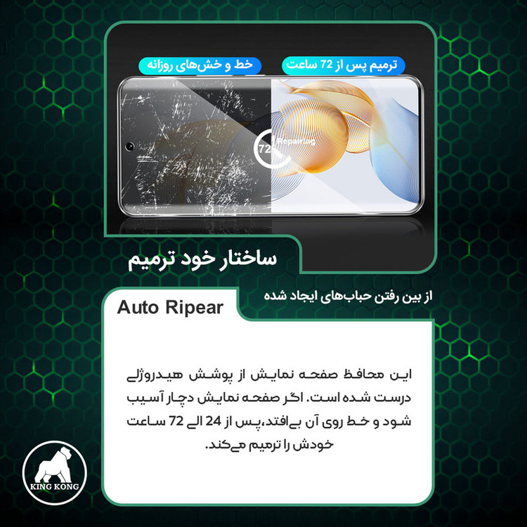 محافظ صفحه نمایش آنتی گرین کینگ کونگ مدل Eye Care مناسب برای گوشی موبایل سامسونگ Galaxy A36 5g