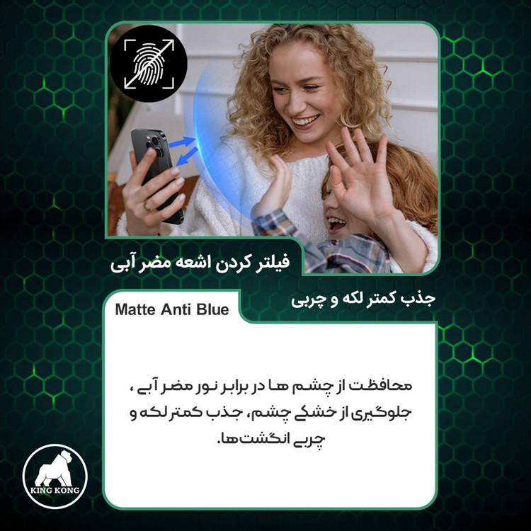 محافظ صفحه نمایش مات ضد اشعه آبی کینگ کونگ مدل Tough مناسب برای گوشی موبایل سامسونگ Galaxy A36 5g
