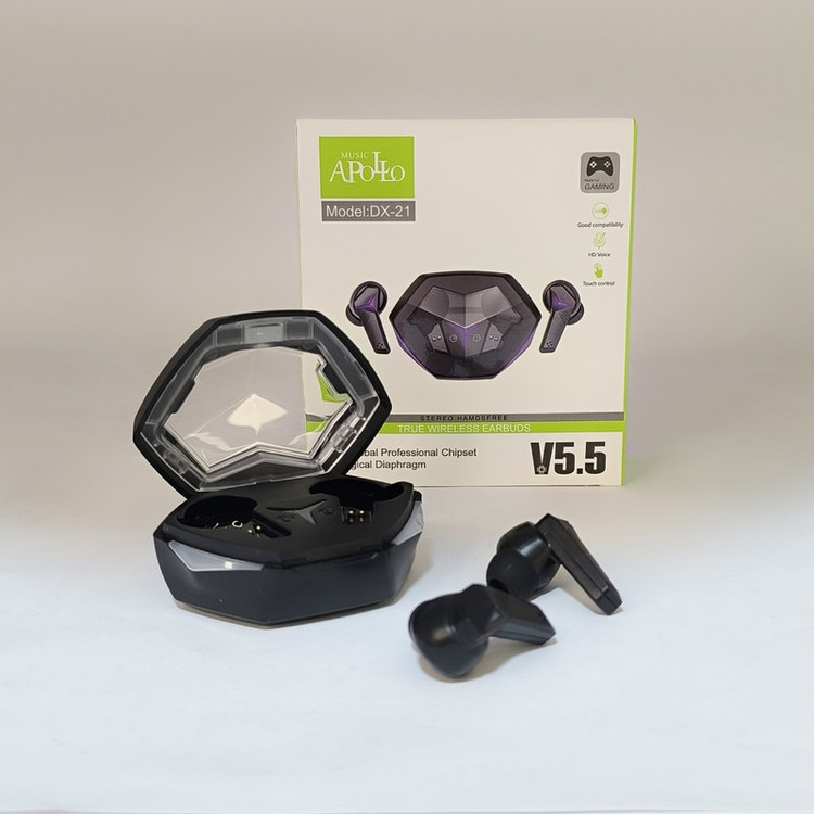 هدفون بلوتوثی موزیک آپولو مدل True Wireless DX-21